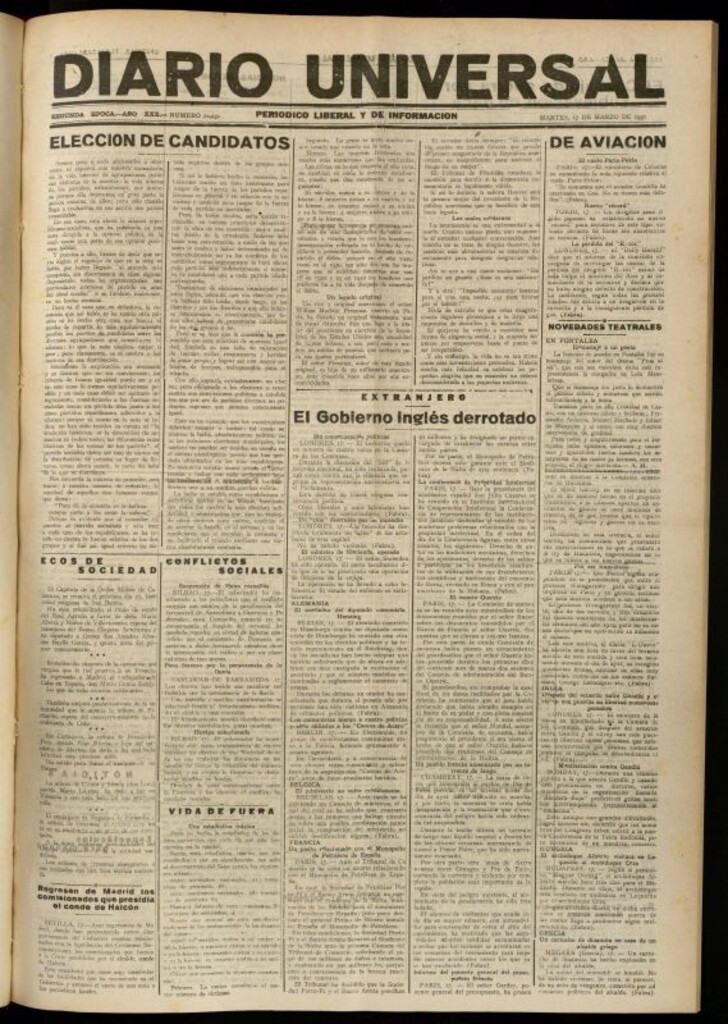 Miniatura de Diario Universal del 17 de marzo de 1931