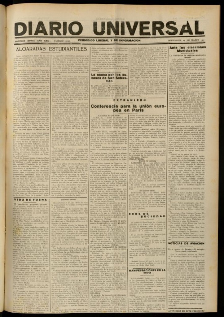 Miniatura de Diario Universal del 25 de marzo de 1931