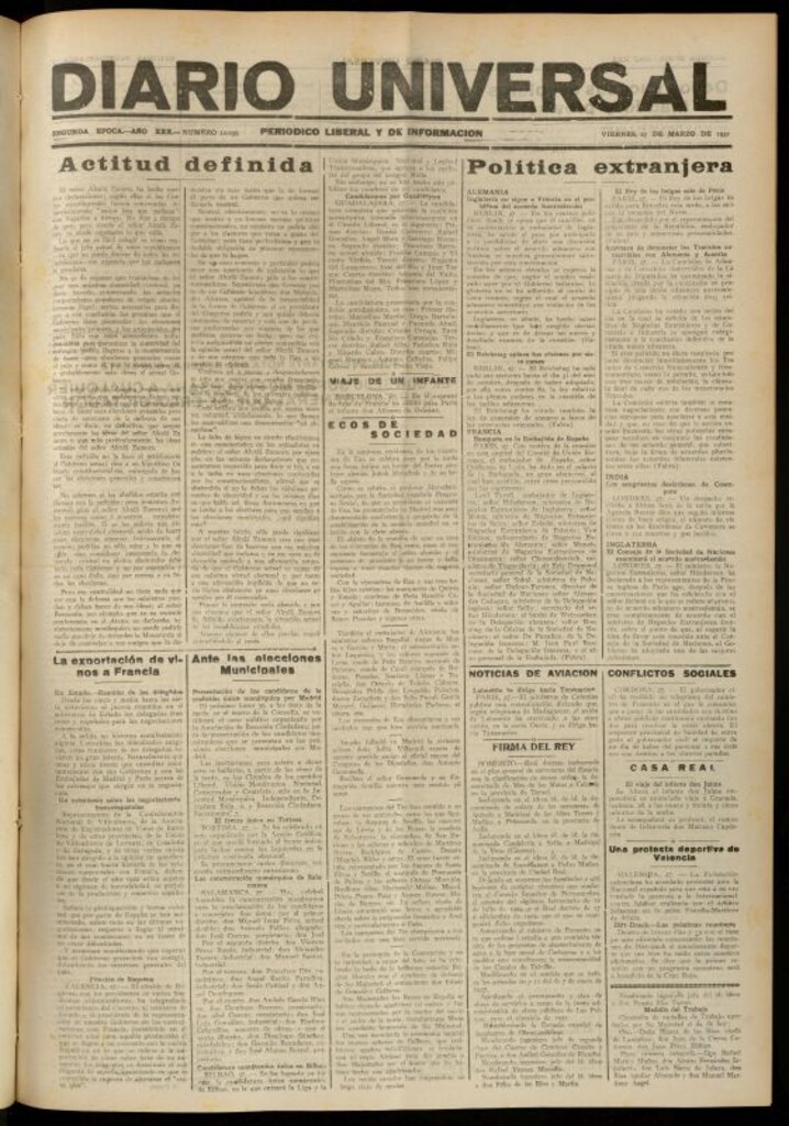 Miniatura de Diario Universal del 27 de marzo de 1931
