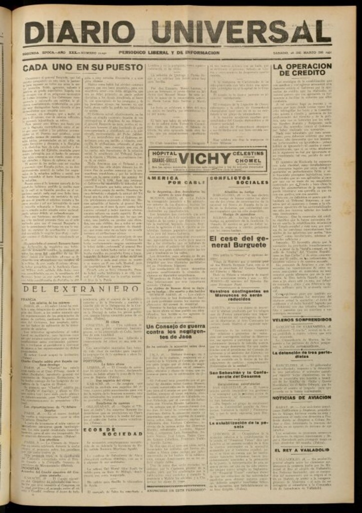 Miniatura de Diario Universal del 28 de marzo de 1931