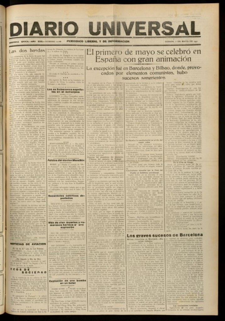 Miniatura de Diario Universal del 2 de mayo de 1931