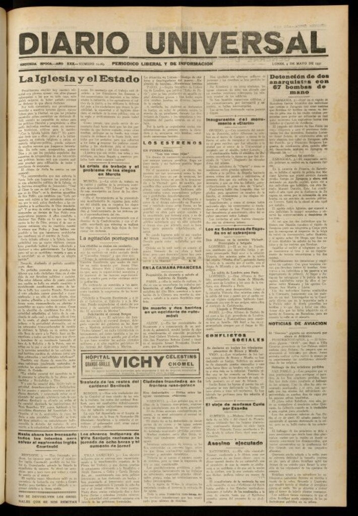 Miniatura de Diario Universal del 4 de mayo de 1931