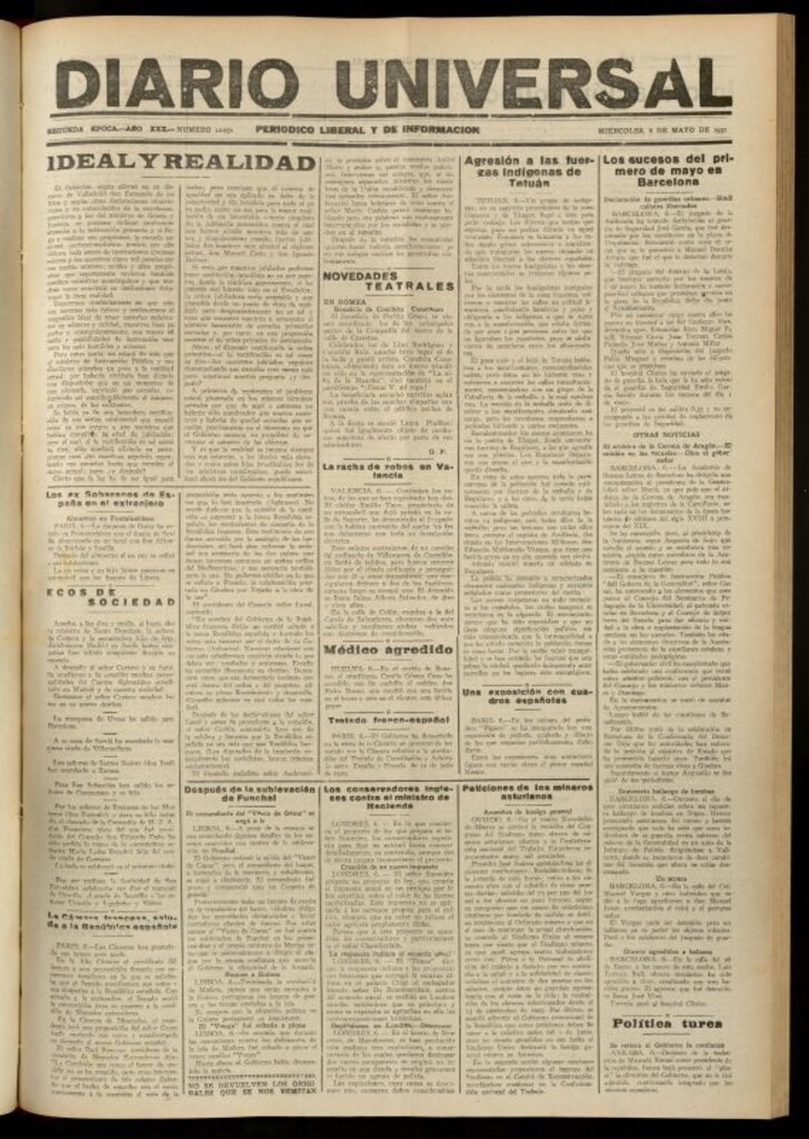 Miniatura de Diario Universal del 6 de mayo de 1931