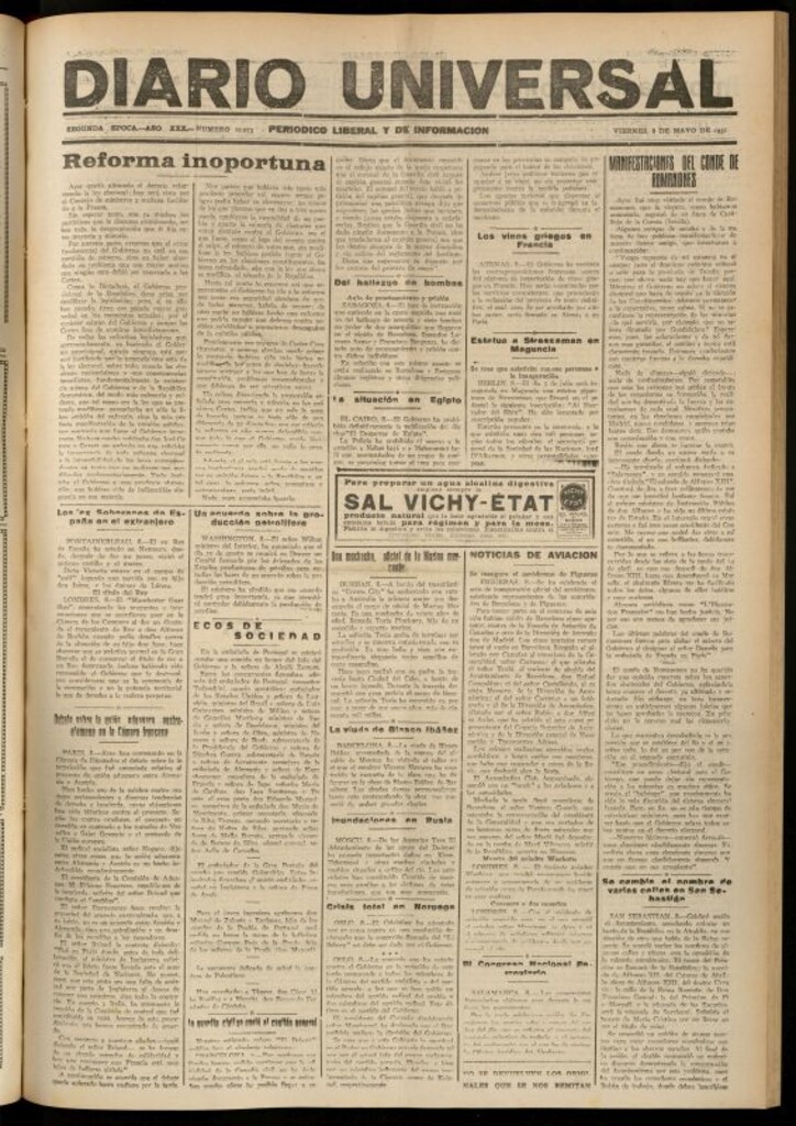 Miniatura de Diario Universal del 8 de mayo de 1931