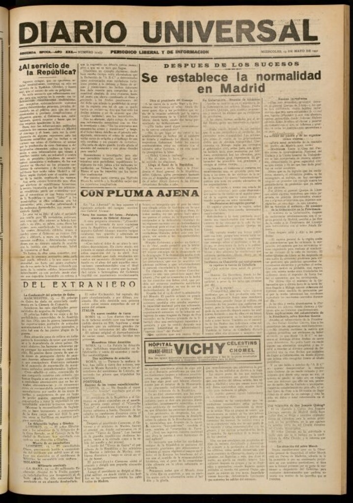 Miniatura de Diario Universal del 13 de mayo de 1931