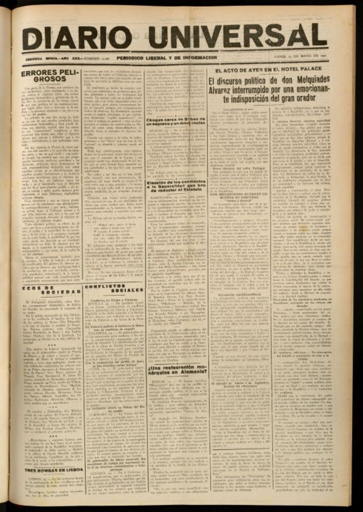 Miniatura de Diario Universal del 25 de mayo de 1931