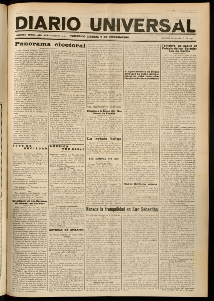 Miniatura de Diario Universal del 28 de mayo de 1931