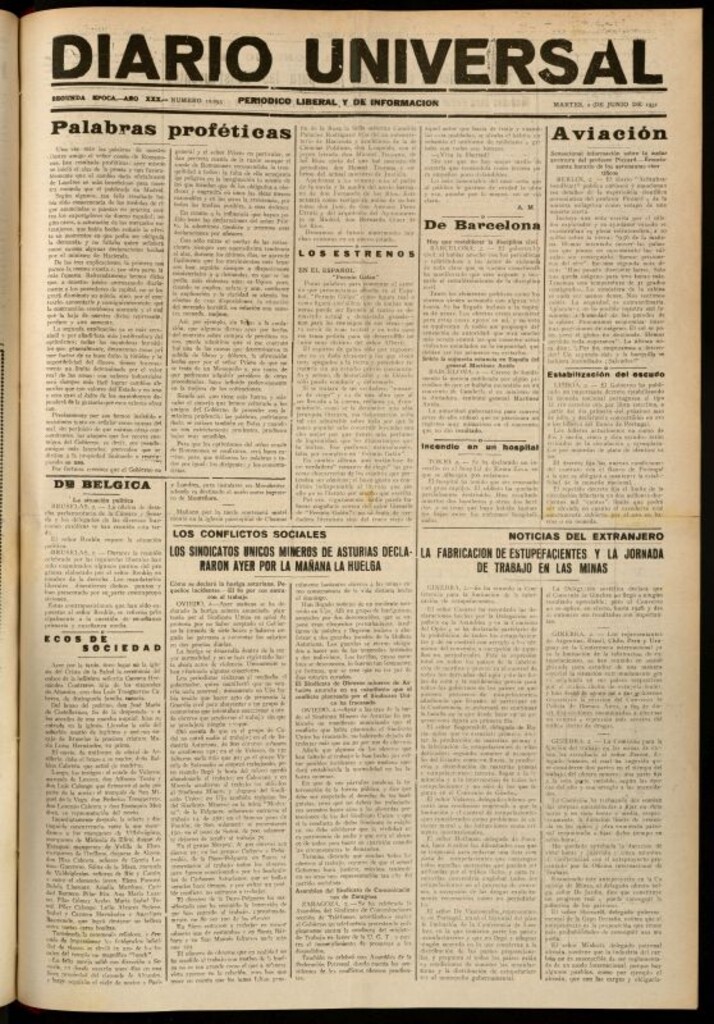 Miniatura de Diario Universal del 2 de junio de 1931