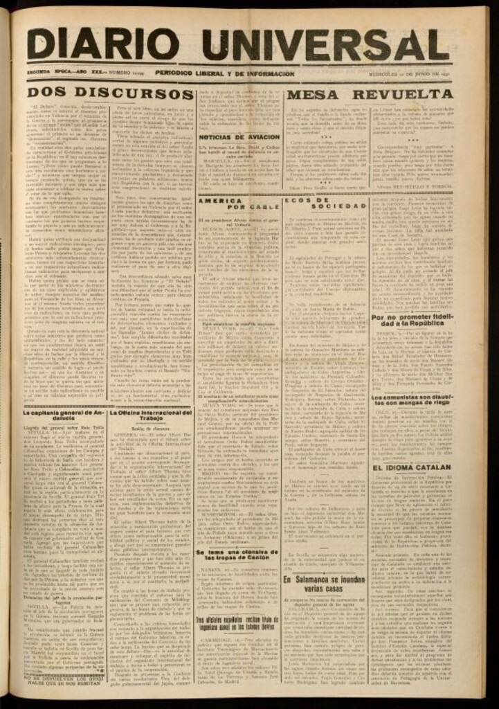 Miniatura de Diario Universal del 10 de junio de 1931