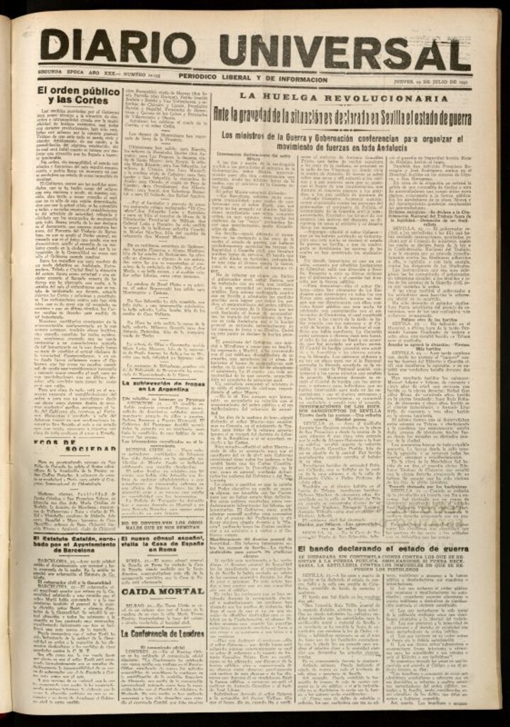 Miniatura de Diario Universal del 23 de julio de 1931