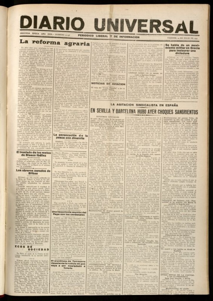 Miniatura de Diario Universal del 24 de julio de 1931