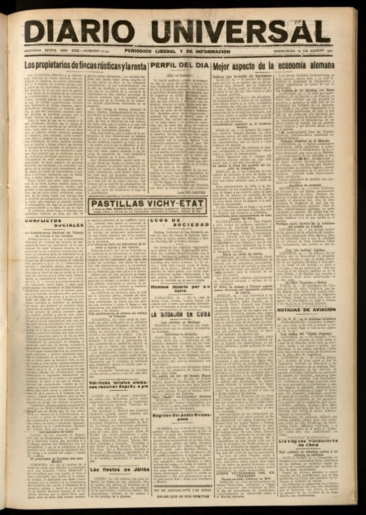 Miniatura de Diario Universal del 19 de agosto de 1931