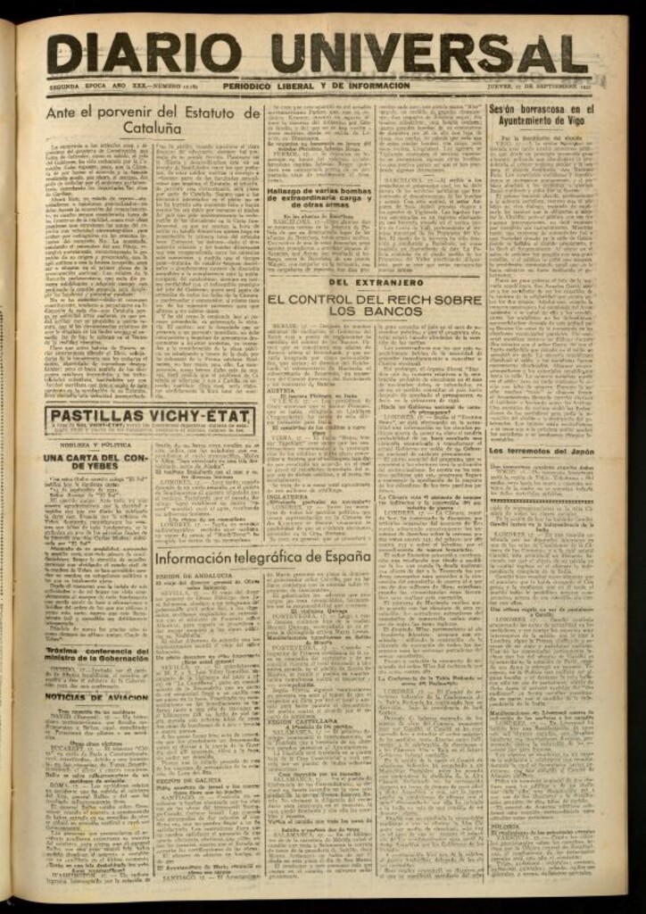 Miniatura de Diario Universal del 17 de septiembre de 1931