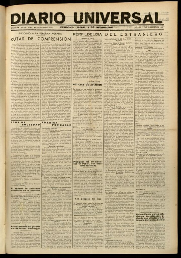 Miniatura de Diario Universal del 5 de noviembre de 1931