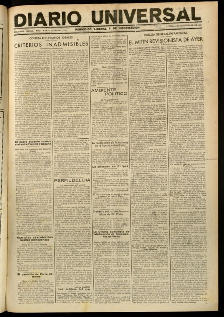 Miniatura de Diario Universal del 9 de noviembre de 1931