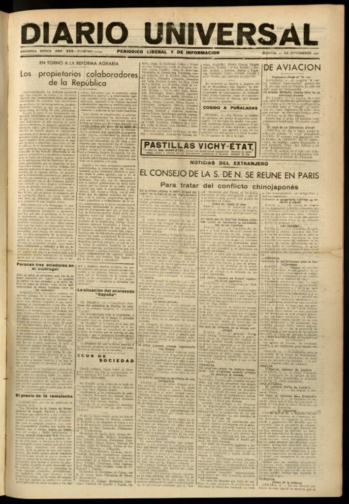 Miniatura de Diario Universal del 17 de noviembre de 1931