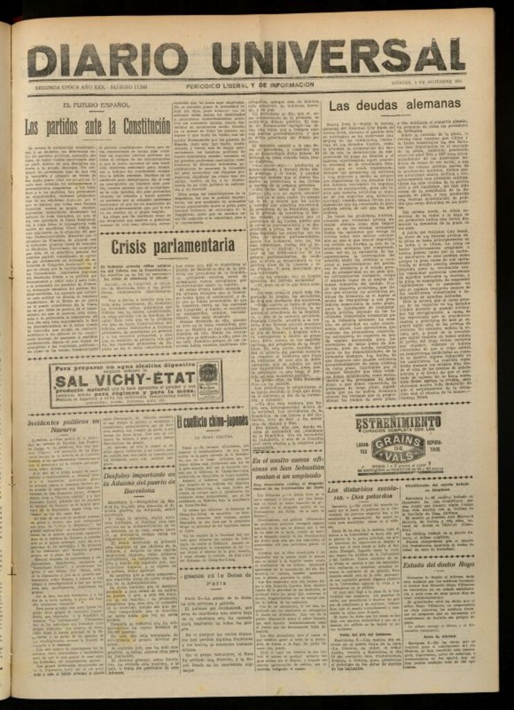 Miniatura de Diario Universal del 4 de diciembre de 1931