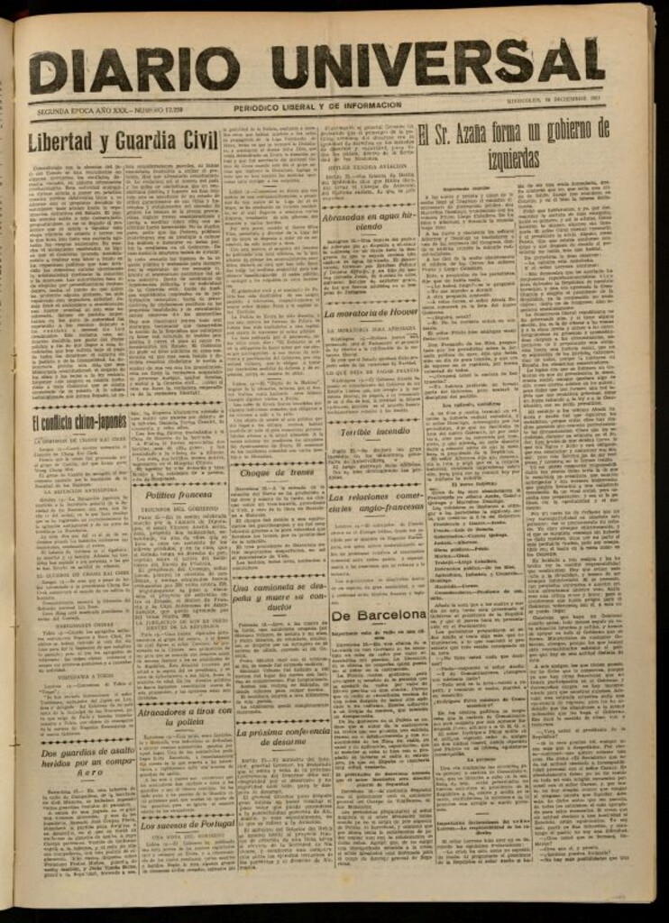Miniatura de Diario Universal del 16 de diciembre de 1931