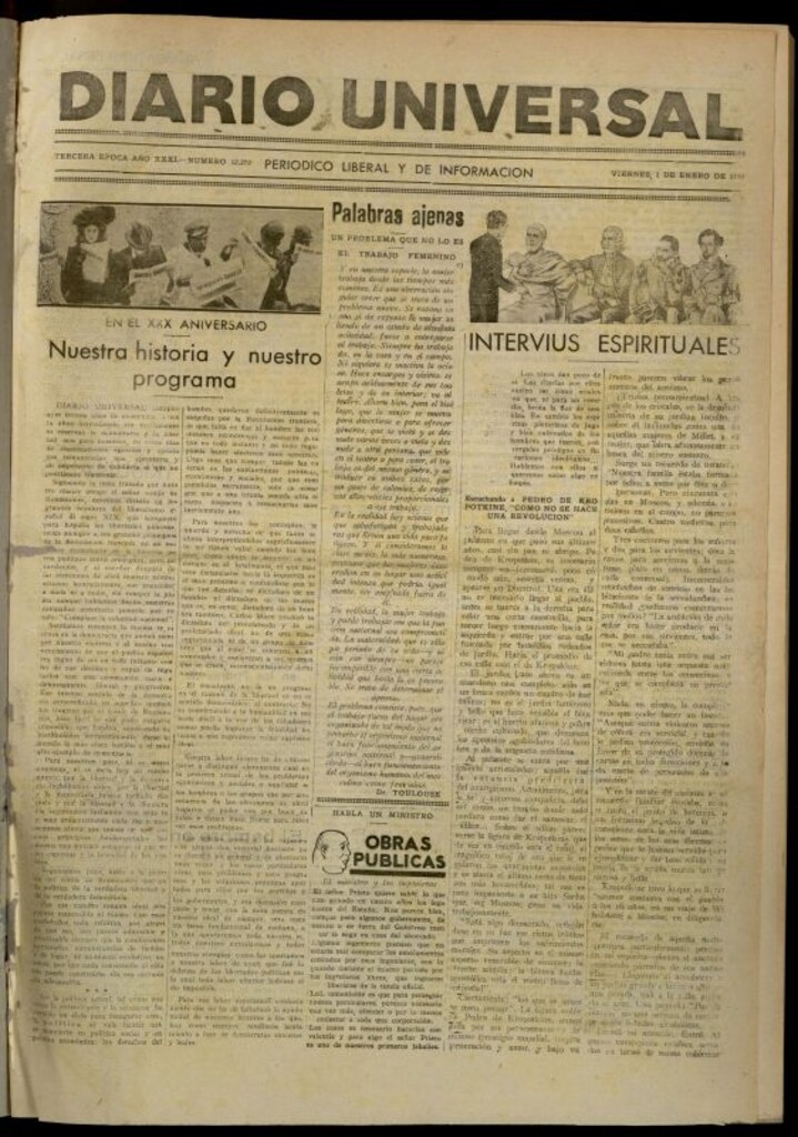 Miniatura de Diario Universal del 1 de enero de 1932