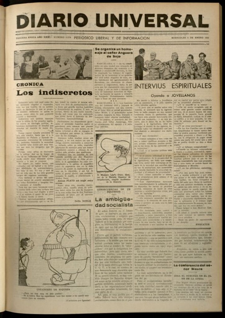 Miniatura de Diario Universal del 6 de enero de 1932