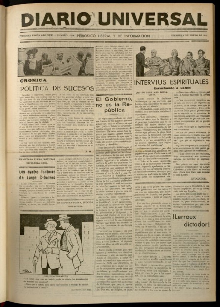 Miniatura de Diario Universal del 8 de enero de 1932