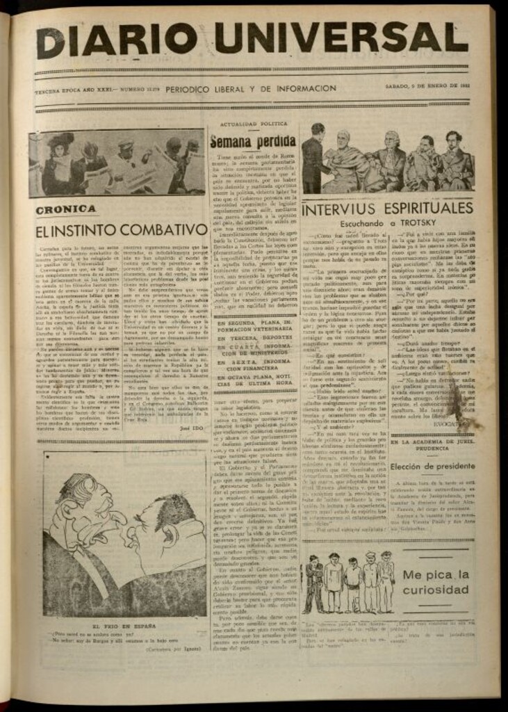 Miniatura de Diario Universal del 9 de enero de 1932