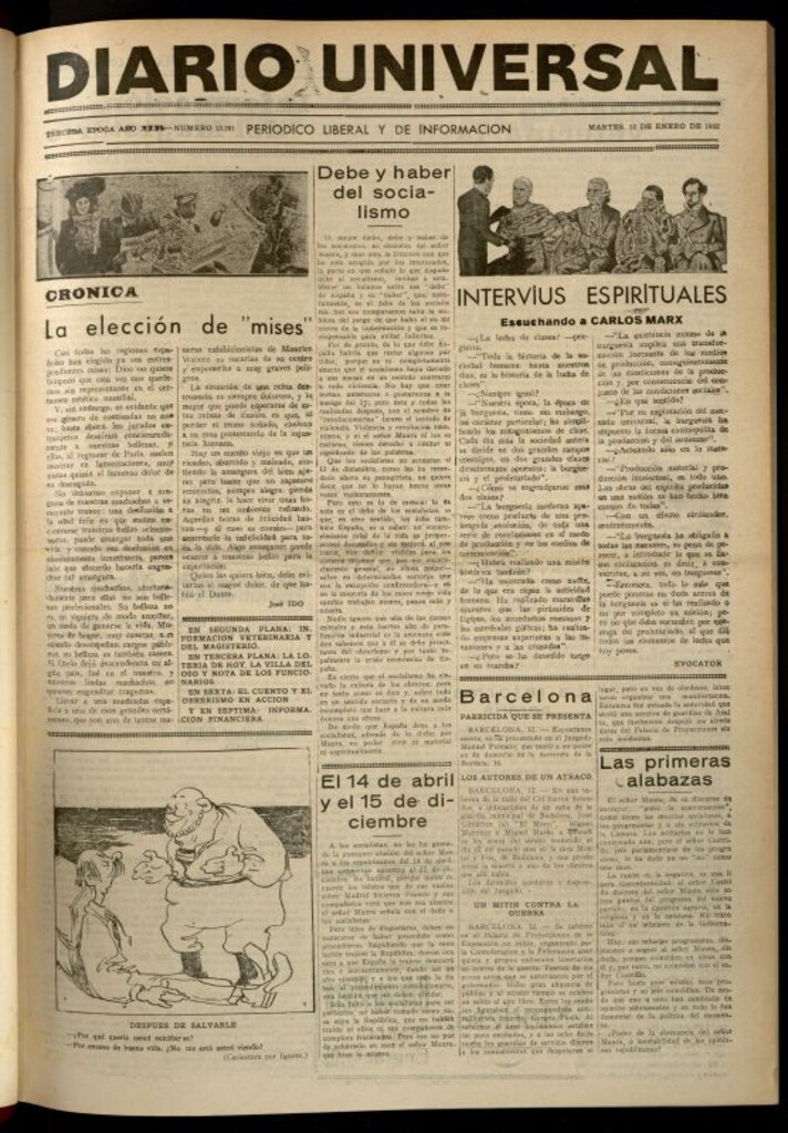 Miniatura de Diario Universal del 12 de enero de 1932