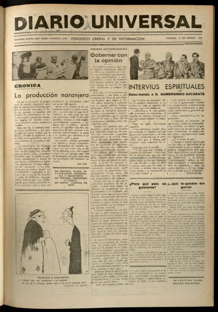 Miniatura de Diario Universal del 15 de enero de 1932