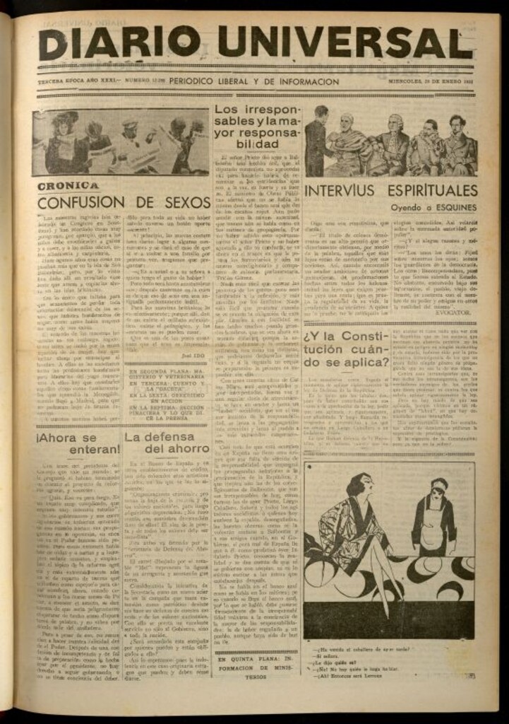 Miniatura de Diario Universal del 20 de enero de 1932