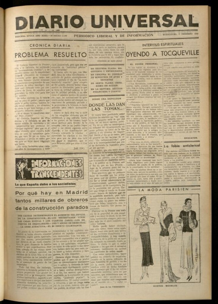 Miniatura de Diario Universal del 2 de febrero de 1932