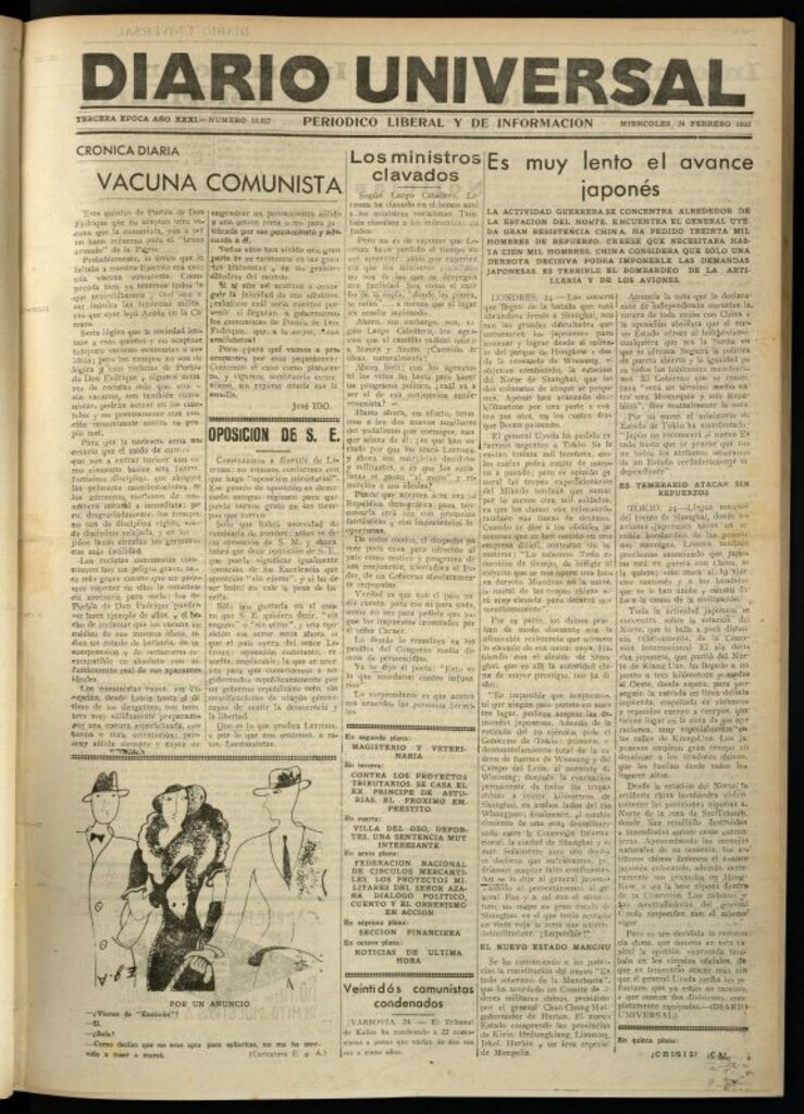 Miniatura de Diario Universal del 24 de febrero de 1932