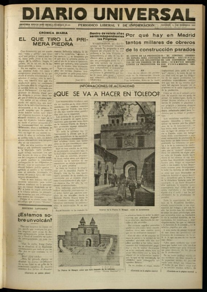 Miniatura de Diario Universal del 27 de febrero de 1932