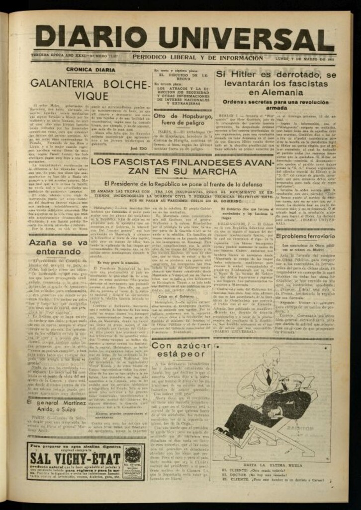 Miniatura de Diario Universal del 7 de marzo de 1932