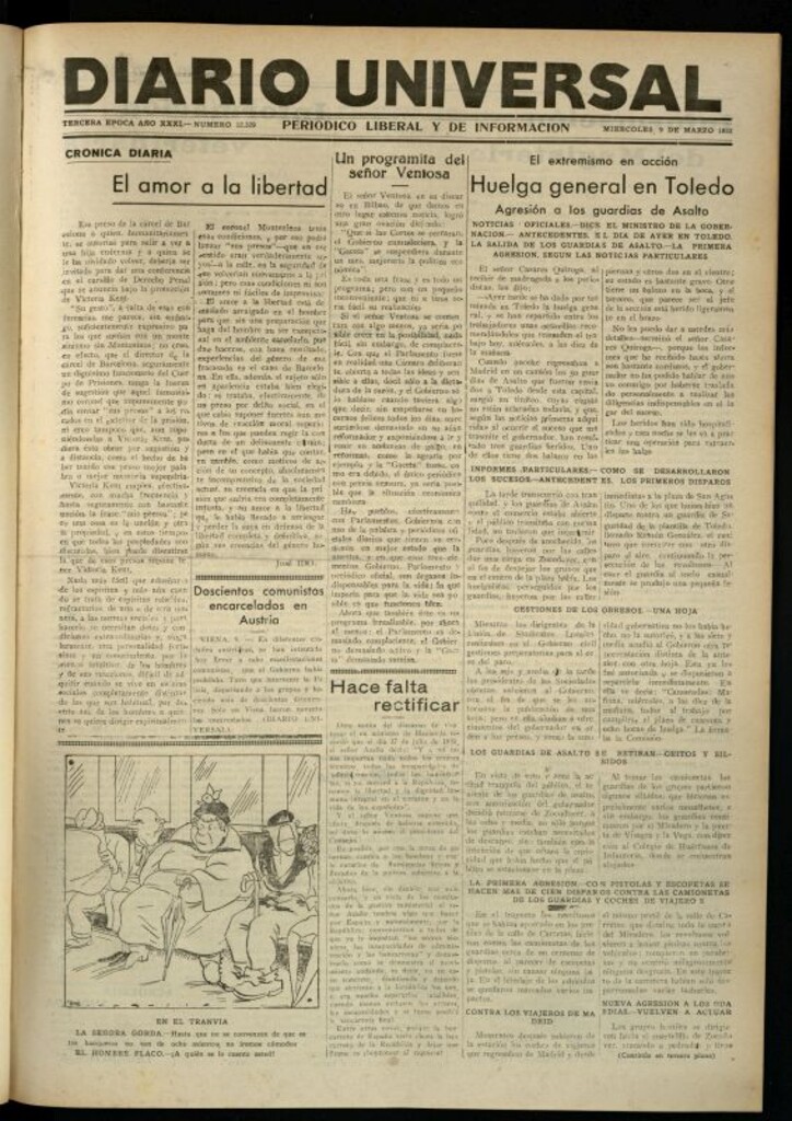 Miniatura de Diario Universal del 9 de marzo de 1932