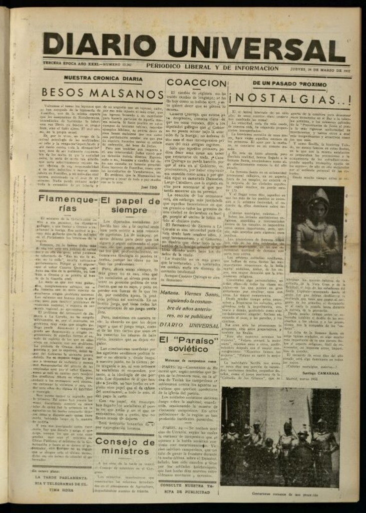 Miniatura de Diario Universal del 24 de marzo de 1932
