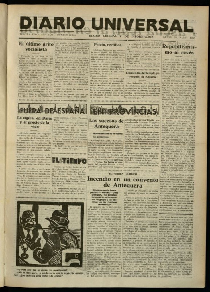 Miniatura de Diario Universal del 28 de marzo de 1932