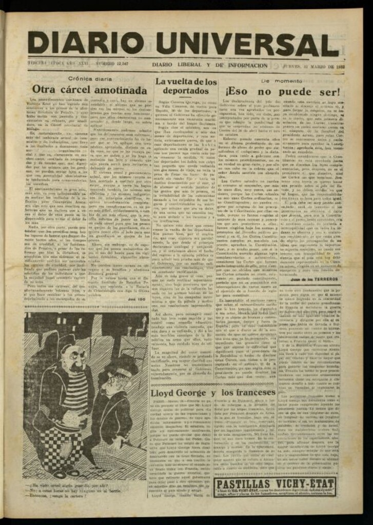 Miniatura de Diario Universal del 31 de marzo de 1932