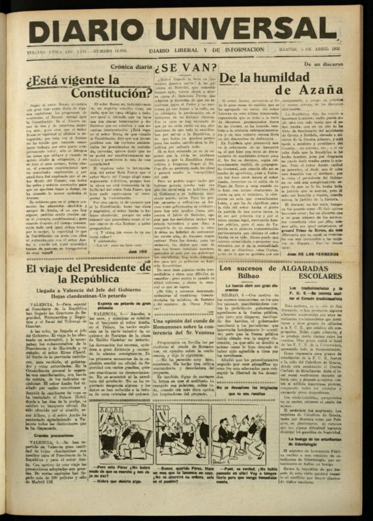 Miniatura de Diario Universal del 5 de abril de 1932