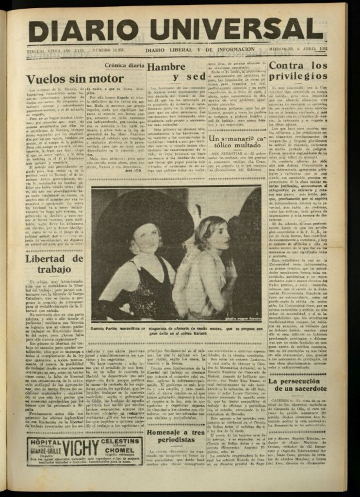 Miniatura de Diario Universal del 6 de abril de 1932