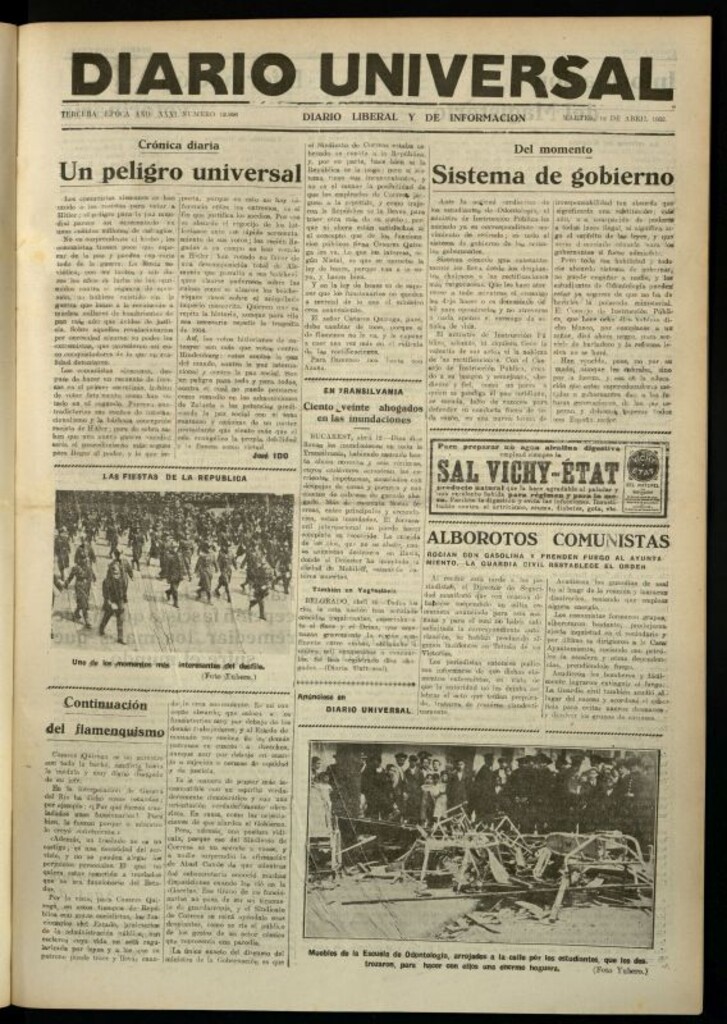 Miniatura de Diario Universal del 12 de abril de 1932