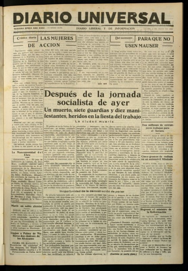 Miniatura de Diario Universal del 2 de mayo de 1932