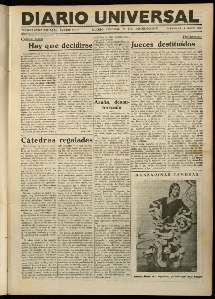 Miniatura de Diario Universal del 4 de mayo de 1932
