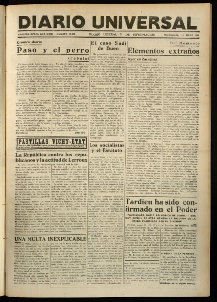 Miniatura de Diario Universal del 11 de mayo de 1932