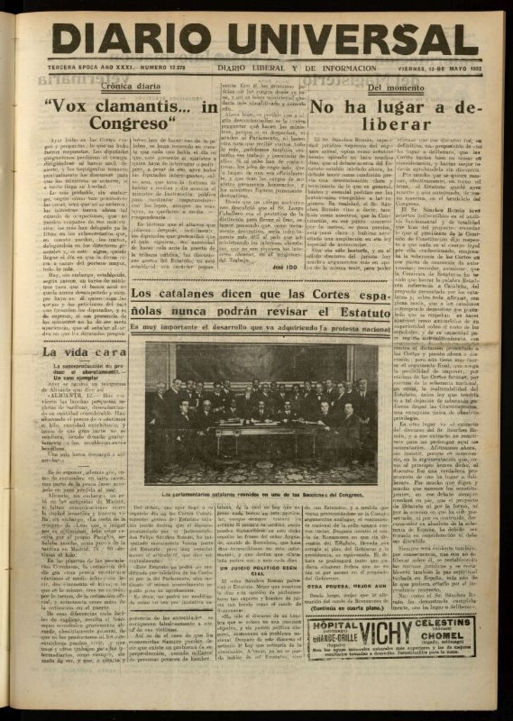 Miniatura de Diario Universal del 13 de mayo de 1932