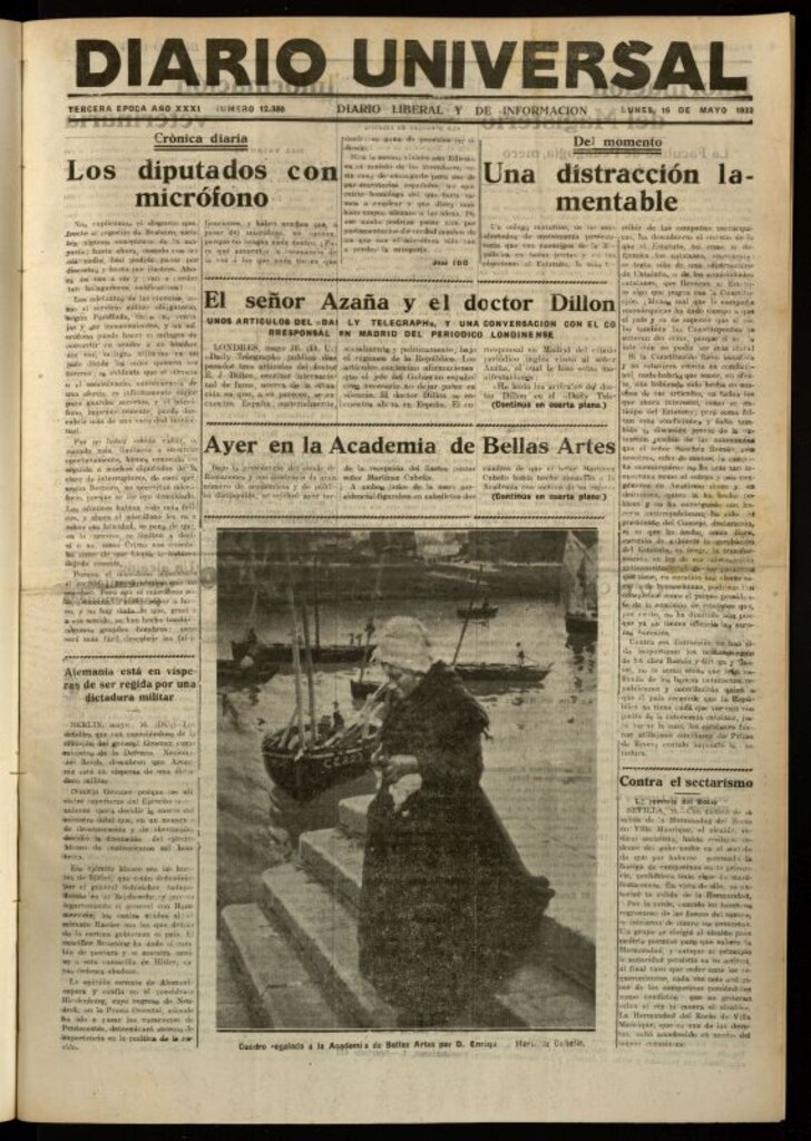Miniatura de Diario Universal del 16 de mayo de 1932