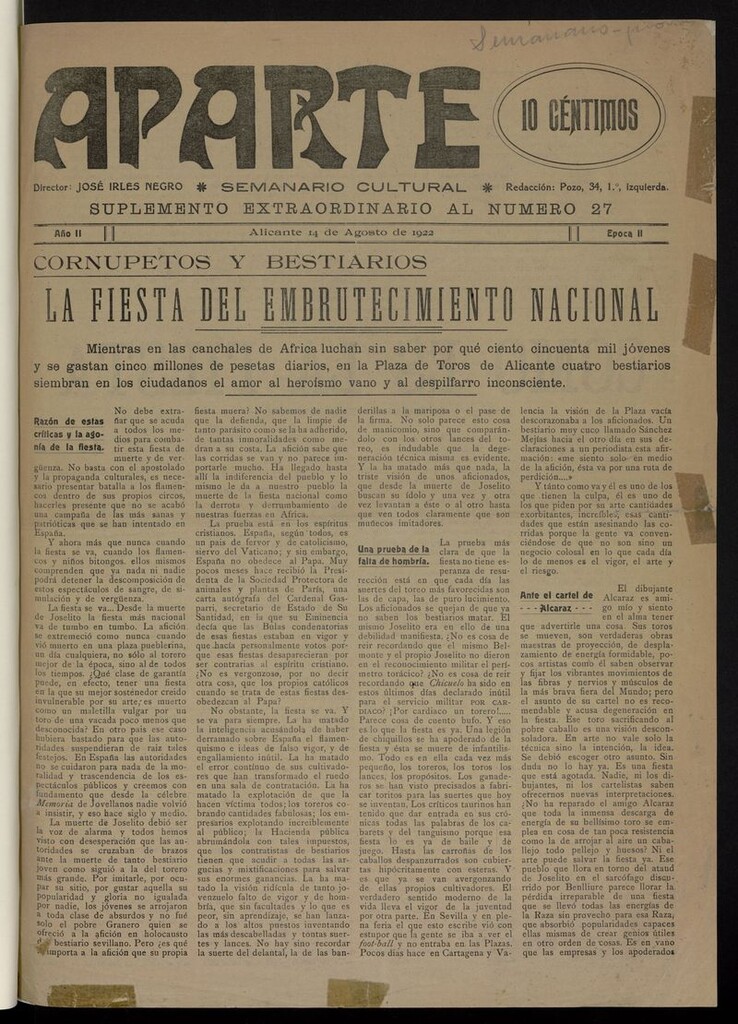 Miniatura de Aparte: Semanario Cultural