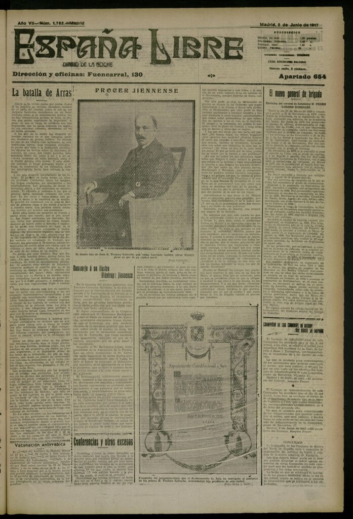 Miniatura de España Libre : Diario de la noche del 2 de junio de 1917, nº 1782