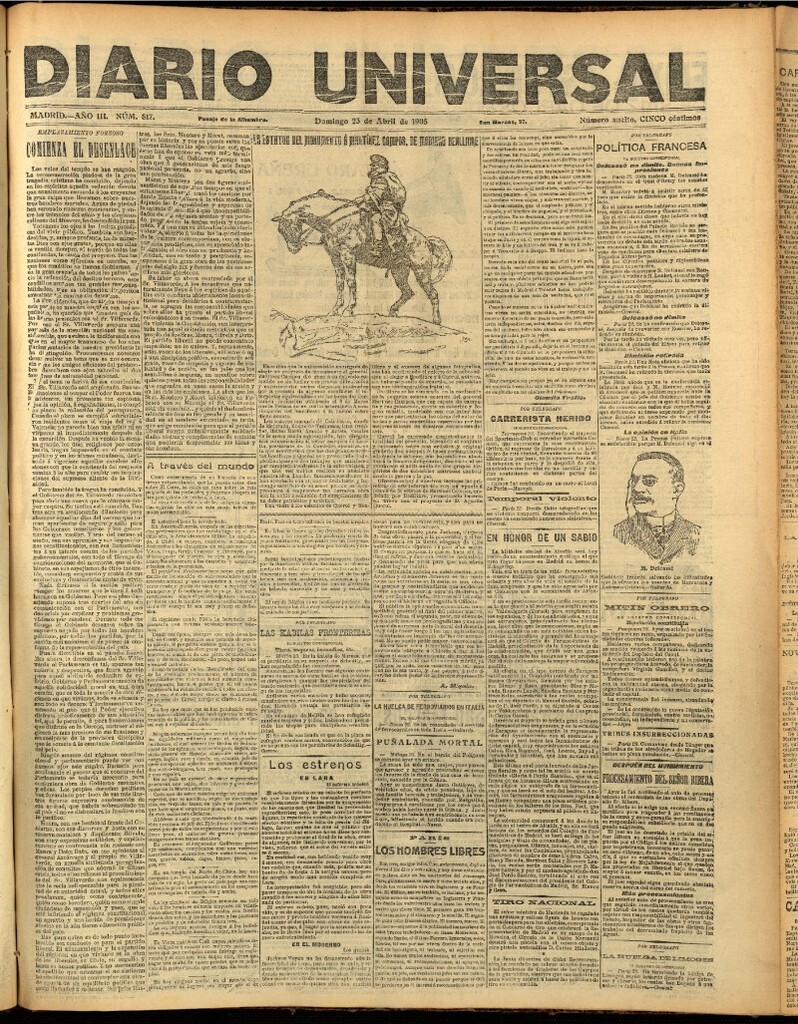 Miniatura de Diario Universal del 23 de abril de 1905, edición de noche