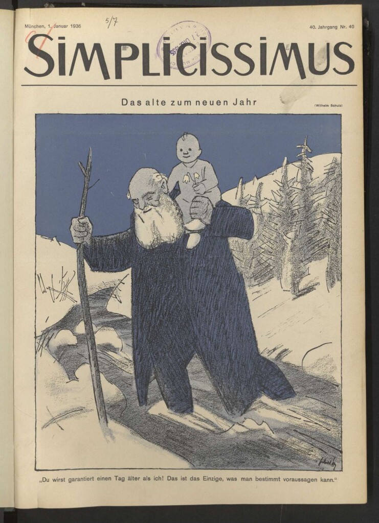 Miniatura de Simplicissimus. 1 Januar 1936