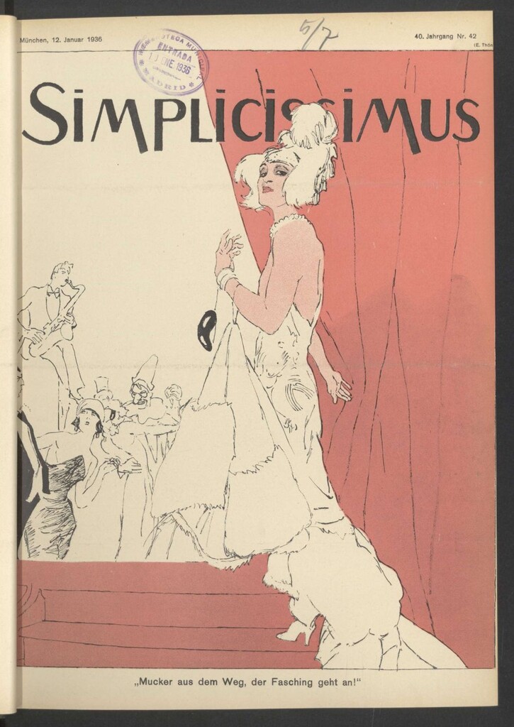 Miniatura de Simplicissimus. 12 Januar 1936